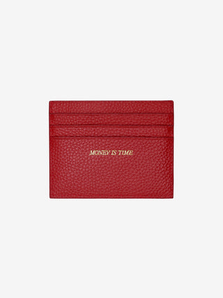 Red Leather Card Holder