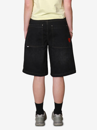 Washed Denim Shorts