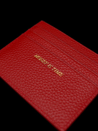 Red Leather Card Holder