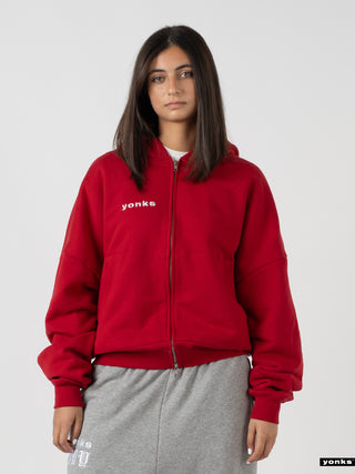 Red Zip Hoodie